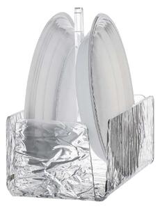 Vesta Portapiatti verticale in plexiglass moderno per piatti di plastica o carta Like Water Plexiglass Trasparente