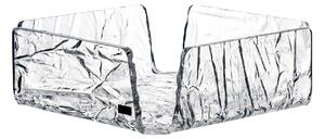 Vesta Portatovaglioli grande in plexiglass dalle linee moderne Like Water Plexiglass Bianco Portatovaglioli da Tavolo