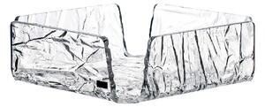 Vesta Portatovaglioli medio in plexiglass dalle linee moderne Like Water Plexiglass Bianco Portatovaglioli da Tavolo