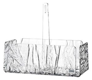 Vesta Portapiatti verticale in plexiglass moderno per piatti di plastica o carta Like Water Plexiglass Bianco/Tortora