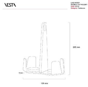 Vesta Portabicchieri verticale in plexiglass per 2 file di bicchieri di plastica Like Water Plexiglass Trasparente