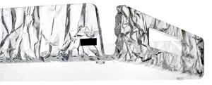 Vesta Vassoio grande in plexiglass delle linee moderne Like Water Plexiglass Bianco/Tortora Vassoi Moderni