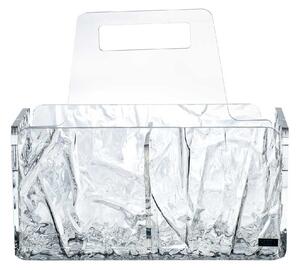 Vesta Portaposate grande in plexiglass dalle linee morbide e moderne Like Water Plexiglass Bianco