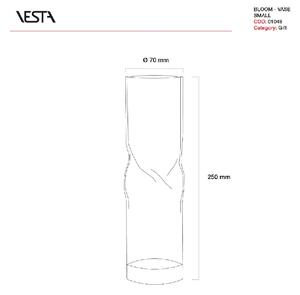 Vesta Vaso piccolo da decorazione per interni in plexiglass dalle linee moderne Bloom Plexiglass Trasparente Vasi Moderni,Vasi di Design