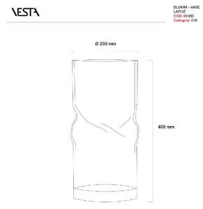 Vesta Vaso grande da decorazione per interni in plexiglass dalle linee moderne Bloom Plexiglass Trasparente Vasi Moderni,Vasi di Design