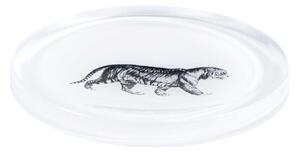 Vesta Svuotatasche rotondo in stile moderno Hypnosis in plexiglass "Tiger" Hollow Plexiglass Trasparente