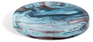 Vesta Svuotatasche rotondo in stile moderno Hypnosis in plexiglass "Blue Dune" Hollow Plexiglass Multicolore
