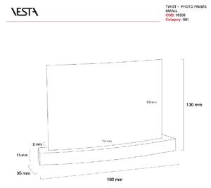 Portafoto in plexiglas AIR Piccolo per foto 10x18 - cornice plexiglas  trasparente, Vesta