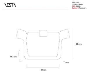 Vesta Formaggiera senza cucchiaino con struttura in plexiglass dalle linee moderne Minerva Plexiglass Trasparente