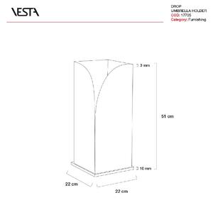 Vesta Portaombrelli da terra con struttura in plexiglass dalle linee moderne Drop Plexiglass Trasparente