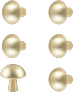 Pouf circolare - Set da 6 - Cassetti con maniglie creative - Multifunzionale - Pomelli in metallo - Armadio