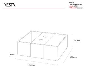Vesta Porta bustine da the con coperchio in plexiglass Only Tea Plexiglass Trasparente