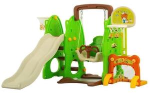 Scivolo per bambini con altalena Baby Mix 3 in 1 verde