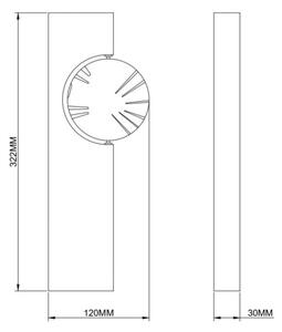 Zuma Line 003064-034753 - Lampada da parete LED FLUX LED/3W/230V nero/oro