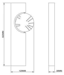 Zuma Line 003064-034754 - Applique da parete FLUX a LED/3W/230V dorato/nero