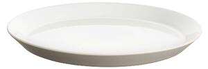 Alessi Set di 4 pezzi piatti piani in ceramica stoneware dalle linee moderne Tonale Ceramica Stoneware Bianco Piatti Piani