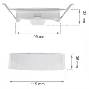 Faretto da incasso LED ALGINE 2 in 1, 6W, 230V, 4000K, bianco