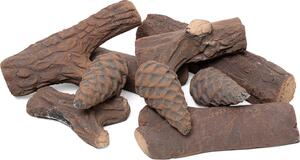 Set di 9 pezzi di legna in Vetroceramica per il vostro camino a bioetanolo o a gel Legno in Vetroceramica