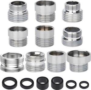 Set di raccordi per rubinetto da cucina (10 pezzi): set di adattatori maschio-femmina e aeratori - Filtro per acqua per presa rubinetto da giardino - Set di raccordi per tubi standard