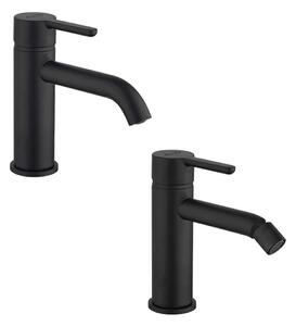 Miscelatori lavabo e bidet Jacuzzi | rubinetteria Sunset nero per piletta click clack