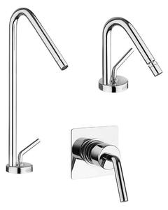 Miscelatori Jacuzzi Rubinetteria lavabo alto bidet e doccia incasso serie Lumos