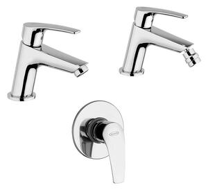 Jacuzzi | Rubinetteria Lucente set miscelatori lavabo bidet per piletta click clack e incasso doccia una uscita