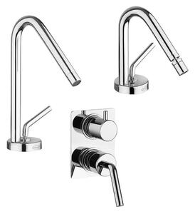 Set di miscelatori Jacuzzi Rubinetteria modello Lumos lavabo bidet ed incasso doccia con deviatore