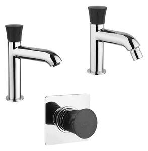 Set miscelatori lavabo bidet e incasso doccia Jacuzzi Rubinetteria modello Illumina