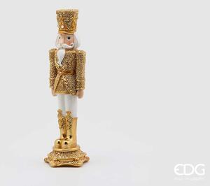 EDG - Enzo de Gasperi Decorazione natalizia Soldatino Poly Shiny medio Resina Oro