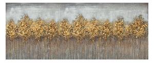 Agave Dipinto a mano su tela dalle linee moderne tema astratto "Bosco dorato" 150x60 Tela,Cotone Dipinti su Tela