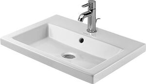 Duravit 2nd floor - Lavabo con troppopieno, 600 mm x 430 mm, bianco - lavabo a foro singolo 0347600000
