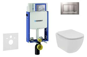 Geberit Combifix - Set di installazione a parete, WC e sedile Ideal Standard Tesi, placca Sigma30, cromo opaco/cromo 110.302.00.5 NE7