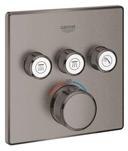 Grohe Grohtherm SmartControl - Miscelatore termostatico ad incasso, 3 utenze, Hard Graphite spazzolata 29126AL0