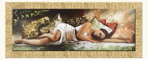 Artitalia Stampa figurativa moderna con cornice oro decori con glitter e brillanti 153x63 Stampe su Tela Quadri per soggiorno