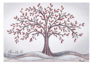 Bongelli Preziosi Quadretto piccolo albero della vita 30x21 Rosso Pannelli in Legno Quadri per soggiorno