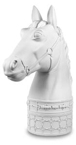Baci Milano Testa di cavallo piccola in resina dalle linee contemporanee Optical Resina Bianco