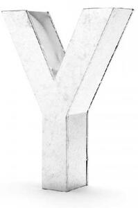 Seletti Decorazione da parete in metallo dal design moderno con lettera "Y" Metalvetica Metallo Metallo Silver