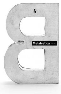 Seletti Decorazione da parete in metallo dal design moderno con lettera "B" Metalvetica Metallo Metallo Silver