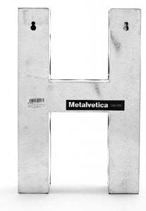 Seletti Decorazione da parete in metallo dal design moderno con lettera "H" Metalvetica Metallo Metallo Silver