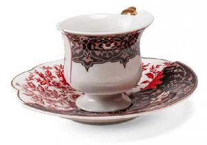 Seletti Tazza da caffè con piattino in porcellana dal design moderno "Sagala" Hybrid Porcellana