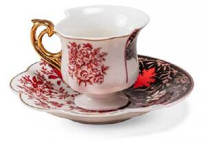 Seletti Tazza da caffè con piattino in porcellana dal design moderno 