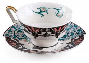 Seletti Tazza da tè con piattino in porcellana dal design moderno 