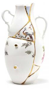 Seletti Vaso con manici in porcellana e oro dal design moderno - Kintsugi