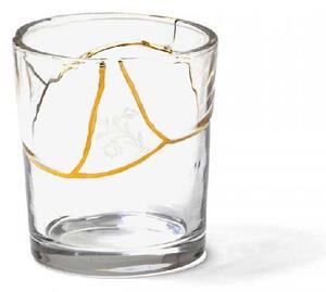 Seletti Bicchiere per acqua in vetro e oro dal design moderno "n3" Kintsugi Vetro