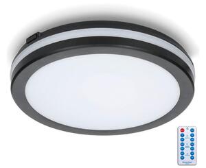 Plafoniera LED da bagno con sensore LED/18W/230V diametro 30 cm nero + +TC