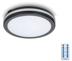 Plafoniera LED da bagno con sensore LED/12W/230V diametro 20 cm nero + +TC