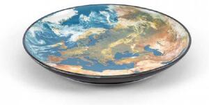 Seletti Vassoio rotondo in porcellana con finitura in bonzo "Earth Europa" Cosmic Diner Porcellana Bronzo Vassoi di Design,Vassoi Moderni