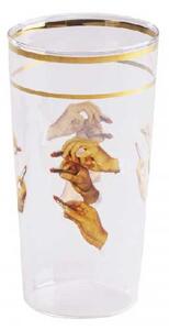 Seletti Bicchiere da Cocktail in vetro e oro dal design moderno Rossetti Vetro Trasparente