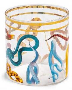 Seletti Bicchiere per acqua in vetro dal design moderno Serpenti Vetro Trasparente