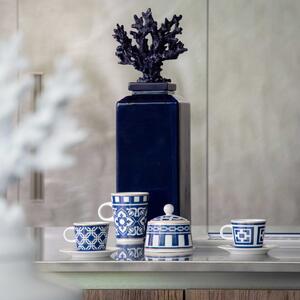 Baci Milano Vaso grande in ceramica dal design moderno ed elegante Infinity Ceramica Blu Vasi Moderni,Vasi di Design